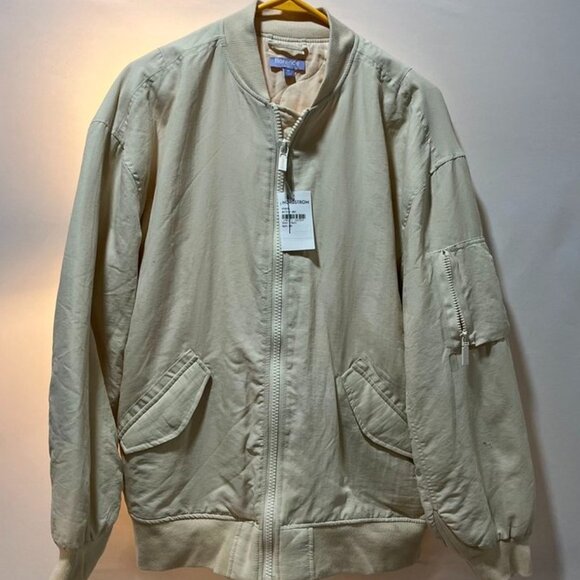 Florence by Mills Oversize Quilted Bomber Jacket Whitecap Grey XS NWT - Picture 15 of 16